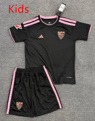 26-27 Sevilla 2nd Away Black Kids/Youth Soccer Uniform-4247