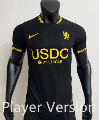 (S-3XL) With Sponsor Player Version 26-27 Chelsea Away Black Thailand Soccer Jersey AAA-9809