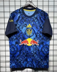 (S-4XL) With Sponsor 26-27 Leeds United Blue Thailand Training Soccer Jersey AAA-6032
