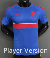 (S-3XL) Player Version 26-27 Retro Version Manchester United Blue Thailand Soccer Jersey AAA-9926