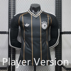 (S-4XL) Player Version 26-27 Germany 2nd Away Black LS Thailand Soccer Jersey AAA-888