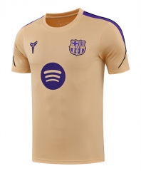 26-27 Barcelona Muddy Yellow Thailand Soccer Training Jersey-418
