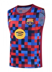 26-27 Barcelona Red&Blue Plaid Thailand Soccer Training Vest-418