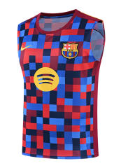 26-27 Barcelona Red&Blue Plaid Thailand Soccer Training Vest-418