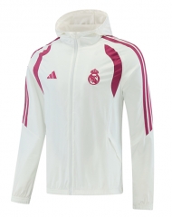26-27 Real Madrid Beige Thailand Soccer Trench Coat With Hat-LH