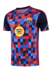 26-27 Barcelona Red&Blue Plaid Thailand Soccer Training Jersey-418