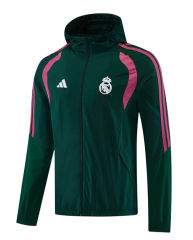 26-27 Real Madrid Dark Green Thailand Soccer Trench Coat With Hat-LH