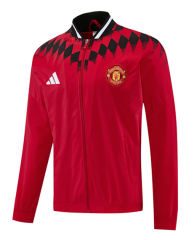 26-27 Manchester United Red Thailand Soccer Trench Coat-LH