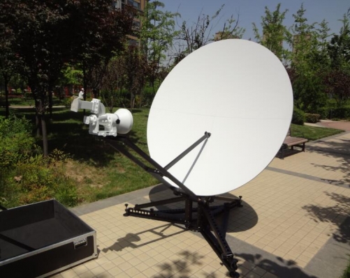 Alignsat delivered 1.8 Meter manual carbon fiber flyaway antenna to oversea customer