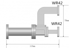 Ka Band 2 port Circular Polarization Receive Only Diplexer