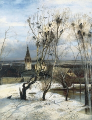 The Rooks Have Come Back was painted by Savrasov near Ipatiev Monastery in Kostroma