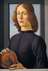 Portrait of a young man holding a medallion c. 1480–1485