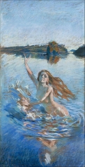 Study for Aino triptych, pastel, 1889