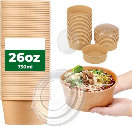 750ML Kraft Paper Salad Bowl