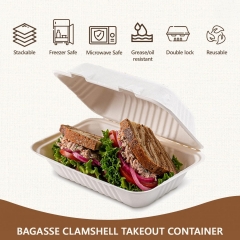 Bagasse Clamshell
