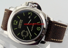 Parnis 44mm black dial luminous mens Sapphire Glass Automatic Date watch  1436