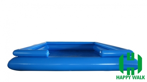 Custom Two Layer Cubic Blue Colored Giant Commercial Outdoor Inflatable Pool for Water Walking Ball,Hand Boat,Bumper Boat