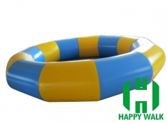 Custom Round Blue & Red Giant Commercial Outdoor Inflatable Pool for Water Walking Ball,Hand Boat,Bumper Boat