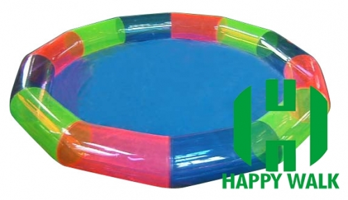 Custom Small Round Blue,Green & Red Small PVC Commercial Outdoor Inflatable Pool for Water Walking Ball,Hand Boat,Bumper Boat