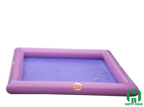 Custom Cubic Purple & Blue Colored Giant Commercial Outdoor Inflatable Pool for Water Walking Ball,Hand Boat,Bumper Boat