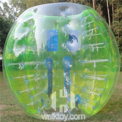 Half Light Green Half Clear Inflatable Soccer Bubble