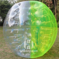 Half Light Green Half Clear Inflatable Soccer Bubble