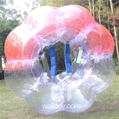 Half Pink Half Clear  inflatable Soccer Bubble