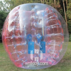 Half Pink Half Clear  inflatable Soccer Bubble