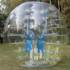 Half Light Green Half Clear Inflatable Soccer Bubble