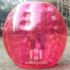 Half Red Half Clear Inflatable Soccer Bubble