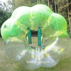 Half Light Green Half Clear Inflatable Soccer Bubble