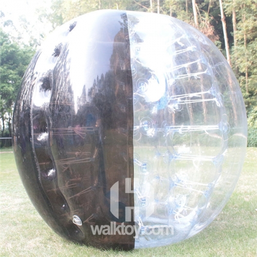 Half Black Half Clear inflatable Soccer Bubble