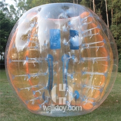 Half Orange Half Clear inflatable Soccer Bubble