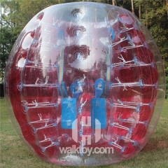 Half Red Half Clear Inflatable Soccer Bubble