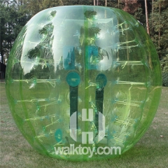 Half Dark Green Half Clear Soccer Bubble