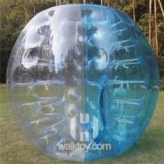 Half Blue Half Clear inflatable Soccer Bubble