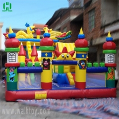 Dragon and phoenix outdoor commercial themed inflatable playground