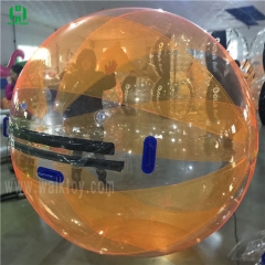 Outdoor water park orange,clear water walking ball for adults and kids