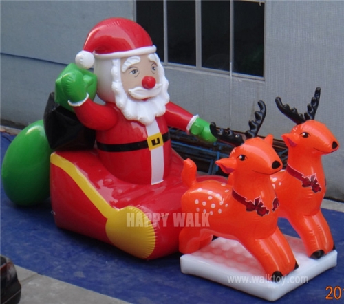 Christmas Inflatable Santa & Sled