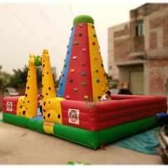 9*9*9m Inflatable  Giraffe Rock Climbing Wall  Inflatable Sport Games