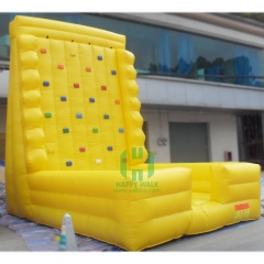 7*4*6m Yellow Inflatable Rock Climbing Wall