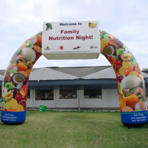 Full Printing Fruit Advertising Inflatable Acrchway