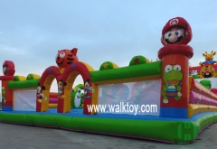 Super Mario Outdoor Themed Inflatable Amusement Park for Children