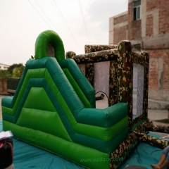 Soldier Camouflage Military Inflatable Bouncer Slide