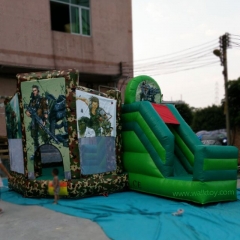 Soldier Camouflage Military Inflatable Bouncer Slide
