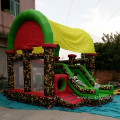 Camouflage Inflatable Bouncer Slide