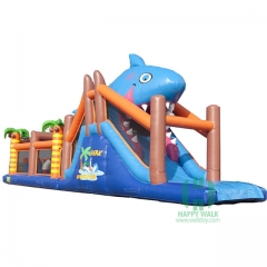 Adventure Run Giant Shark Inflatable Obstacle Course