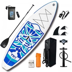 FunWater Inflatable 10'6×33×6 Ultra-Light (17.6lbs) SUP for All Skill Levels Everything Included with Stand Up Paddle Board, Adj Paddle, Pump, ISUP Travel Backpack, Leash, Waterproof Bag