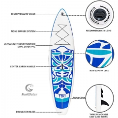 FunWater Inflatable 10'6×33×6 Ultra-Light (17.6lbs) SUP for All Skill Levels Everything Included with Stand Up Paddle Board, Adj Paddle, Pump, ISUP Travel Backpack, Leash, Waterproof Bag