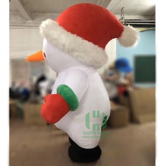 Inflatable Snowman Mascot Costume